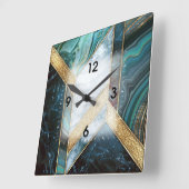 Horloge Carrée Art déco (Angle)