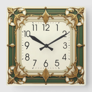 Horloge Carrée Art Déco