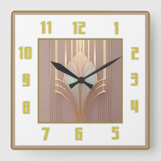 Horloge Carrée Art Déco (Recto)