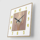 Horloge Carrée Art Déco (Angle)
