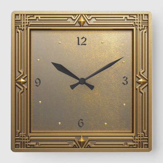 Horloge Carrée Art déco (Recto)