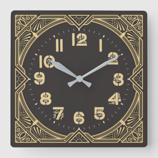 Horloge Carrée Art déco (Recto)