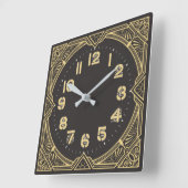 Horloge Carrée Art déco (Angle)