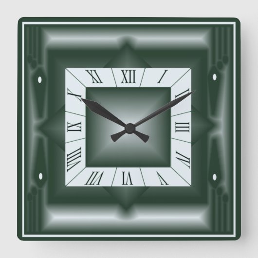 Horloge Carrée Art Deco (Recto)