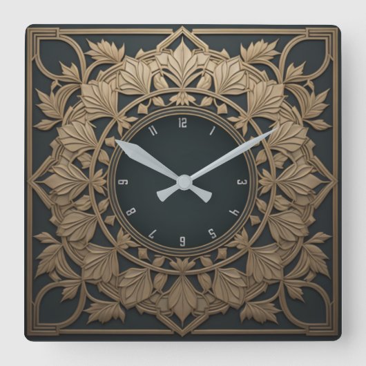 Horloge Carrée Art déco (Recto)
