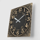 Horloge Carrée Art Deco (Angle)