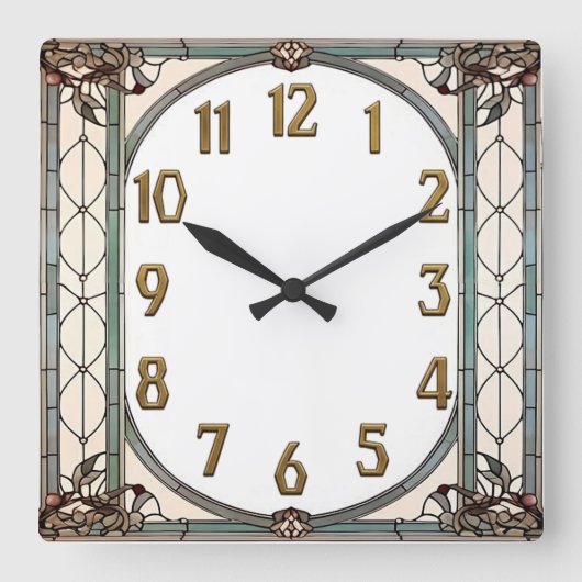 Horloge Carrée Art Déco (Recto)