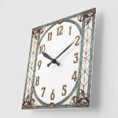 Horloge Carrée Art Déco (Angle)