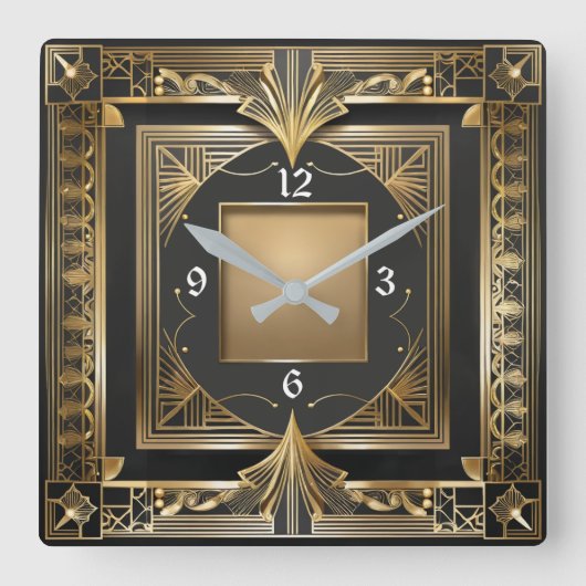 Horloge Carrée Art déco (Recto)