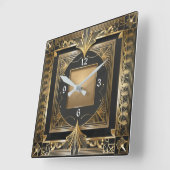 Horloge Carrée Art déco (Angle)