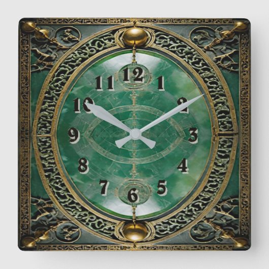 Horloge Carrée Art Déco (Recto)