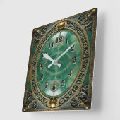 Horloge Carrée Art Déco (Angle)
