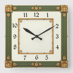 Horloge Carrée Art déco