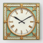 Horloge Carrée Art Deco (Recto)