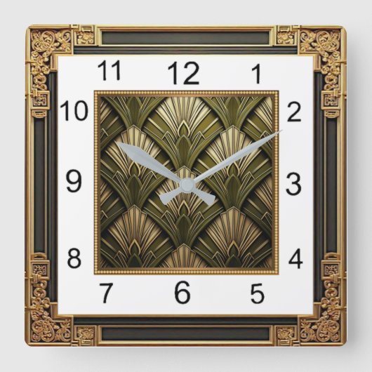 Horloge Carrée Art Déco (Recto)