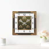 Horloge Carrée Art Déco (Maison)