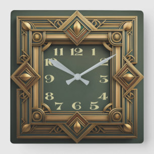 Horloge Carrée Art déco