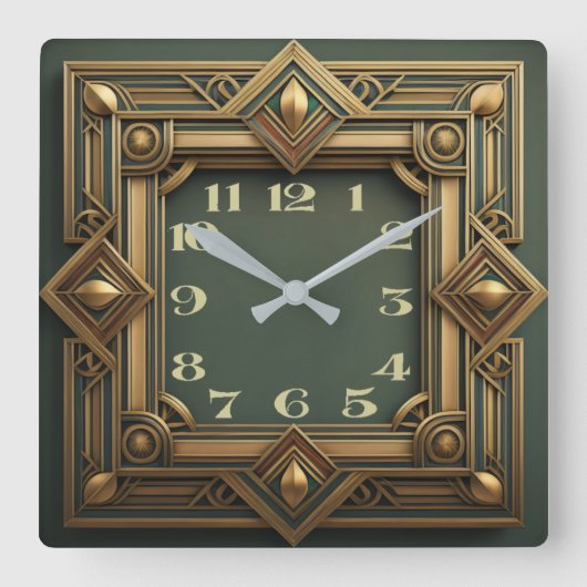 Horloge Carrée Art déco (Recto)