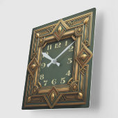 Horloge Carrée Art déco (Angle)