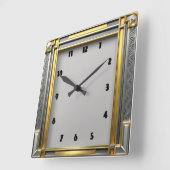Horloge Carrée Art déco (Angle)