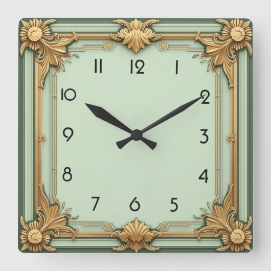Horloge Carrée Art déco (Recto)