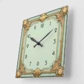 Horloge Carrée Art déco (Angle)