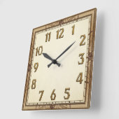 Horloge Carrée Art Déco (Angle)