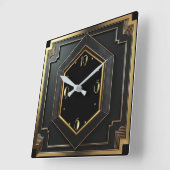 Horloge Carrée Art déco (Angle)