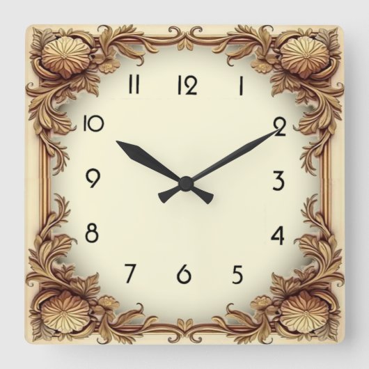 Horloge Carrée Art Déco (Recto)