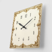 Horloge Carrée Art Déco (Angle)