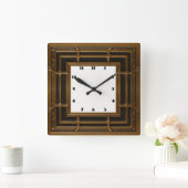 Horloge Carrée Art Déco (Maison)