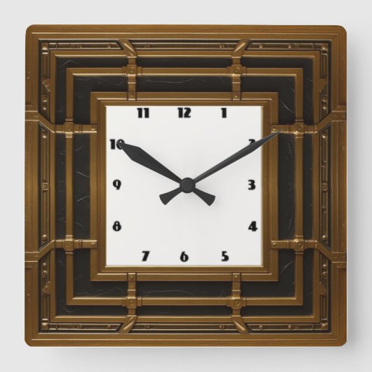 Horloge Carrée Art Déco (Recto)