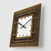 Horloge Carrée Art Déco (Angle)