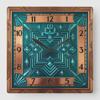Horloge Carrée Art Déco
