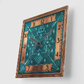 Horloge Carrée Art Déco (Angle)