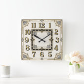 Horloge Carrée Art Déco (Maison)