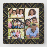Art Déco Black Gold Ajouter votre photo de famille