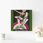 Horloge Carrée Art Deco Broadway (Maison)