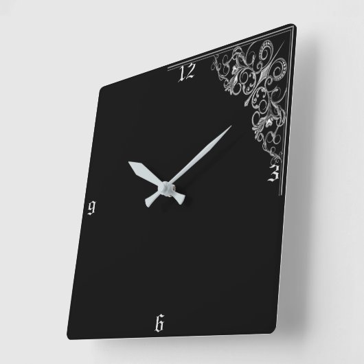 Horloge Carrée ART DECO Clock (Angle)