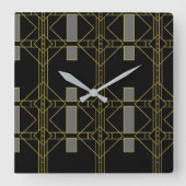 Horloge Carrée art déco de luxe (Recto)