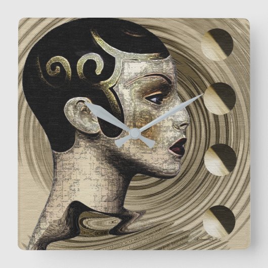 Horloge Carrée Art déco des années 1920 (Recto)