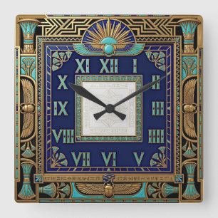 Horloge Carrée Art Déco Égypte