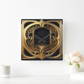 Horloge Carrée Art Deco Elegant (Maison)
