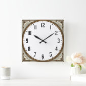 Horloge Carrée Art Deco Elegant (Maison)