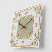 Horloge Carrée Art Deco Elegant Wall (Angle)