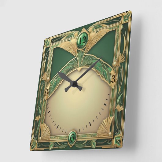 Horloge Carrée Art déco exclusif (Angle)