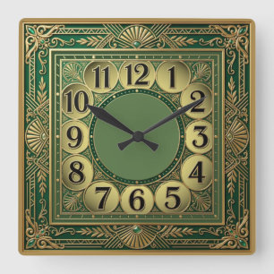 Horloge Carrée Art Déco Extra