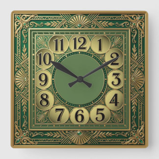 Horloge Carrée Art Déco Extra
