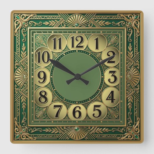Horloge Carrée Art Déco Extra (Recto)