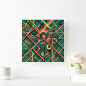 Horloge Carrée Art déco géométrique (Maison)